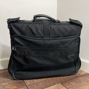 Briggs & Riley Suitcase Garment Wardrobe Black Nylon 20" Compact Bifold Rolling
